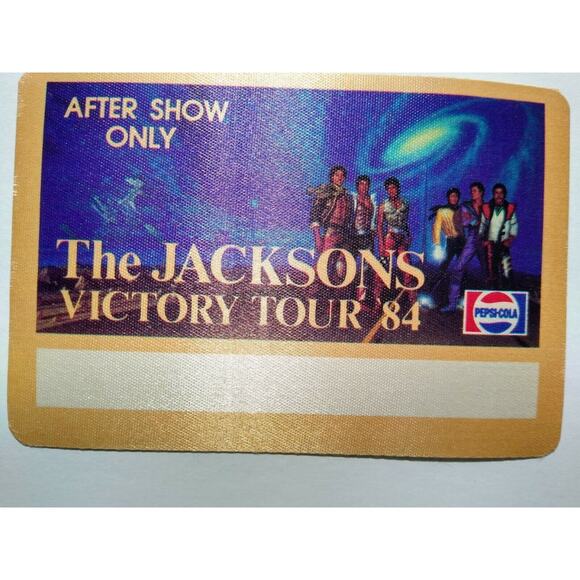 The Jacksons Victory Tour Backstage Pass 1984 Original Otto Cloth Michael Tan - Picture 5 of 5
